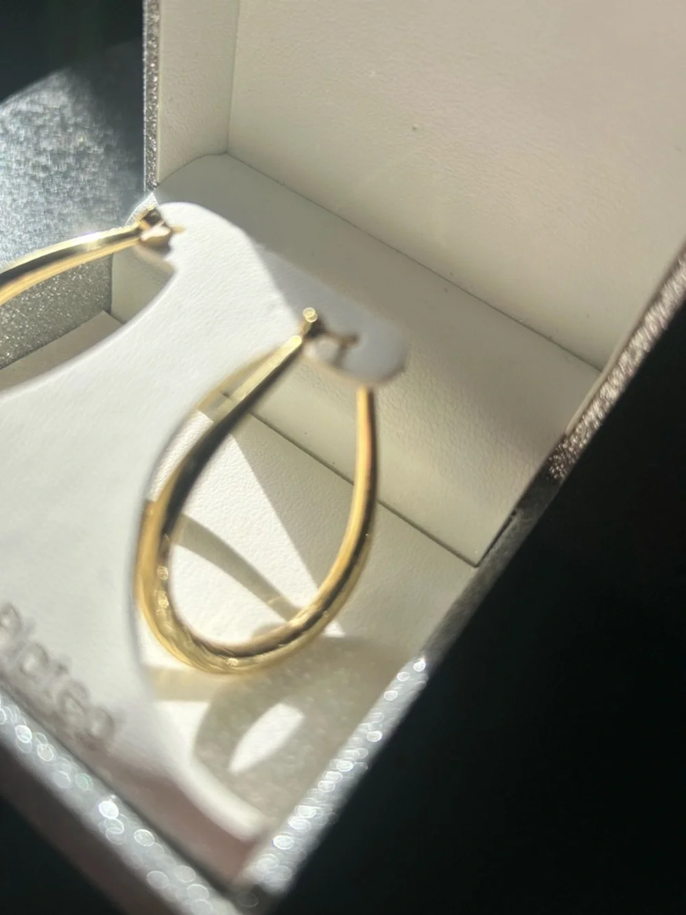 Gold Plated Twisted Hoop Earrings - Women Jewelry - Picture 4 of 6